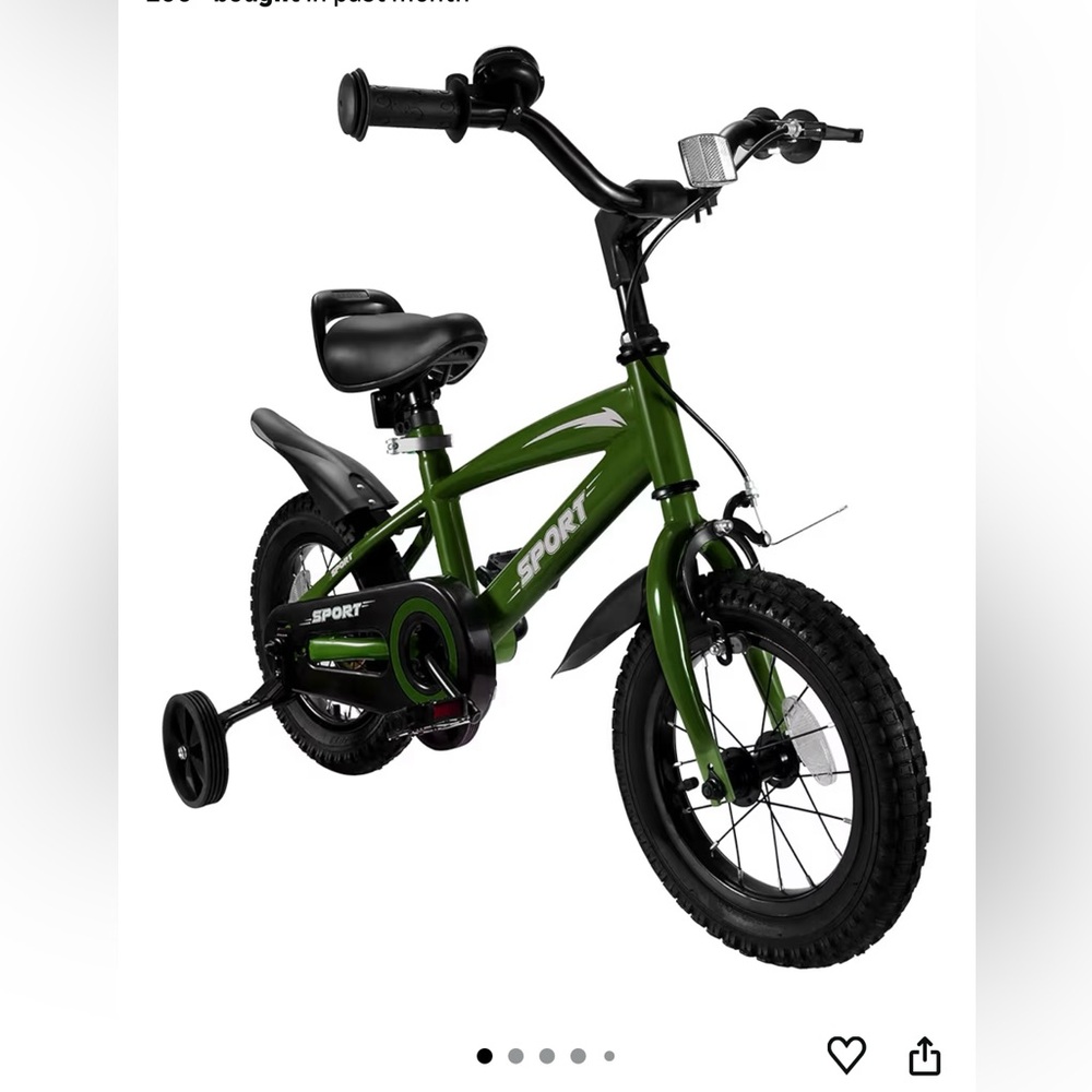BRAND NEW - Green Kids Training Bike